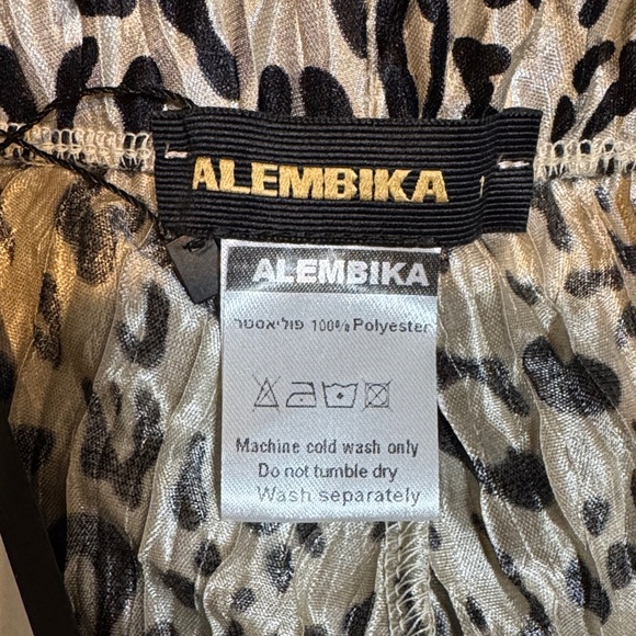 NWT Alembika Eve Punto Pants Leopard Print Wide-Leg Pants - Picture 5 of 9